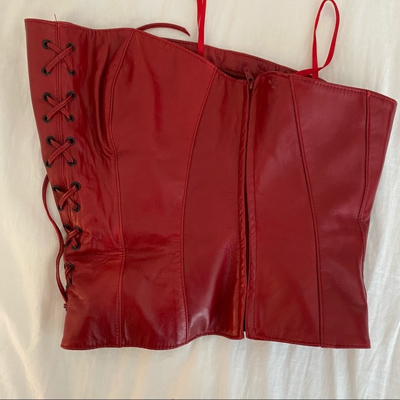 VINTAGE DANIER RED CORSET, excellent condition, size M - Picture 3 of 4